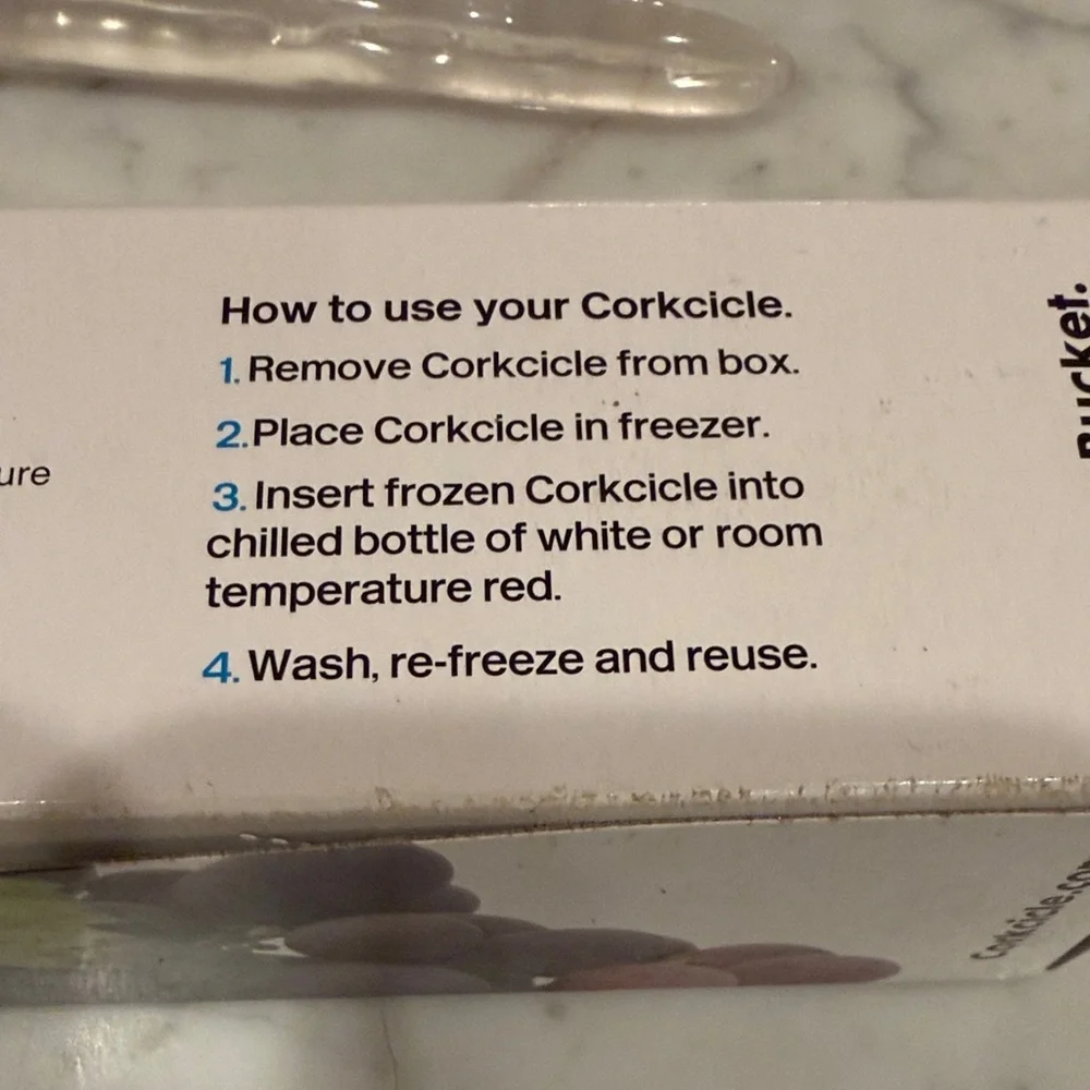 Corkcicle Clear Wine Chiller with Cork Top